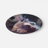 Wölfe durchziehen das Universum Pappteller (Schrägansicht)