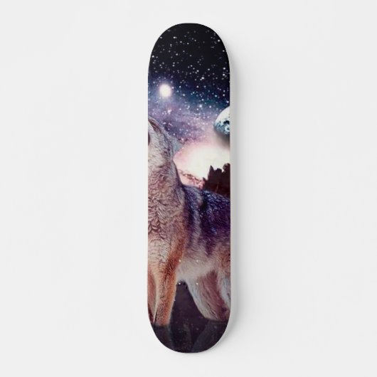 Wölfe durchziehen das Universum Skateboard (Vorne)
