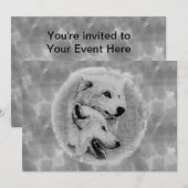 Wölfe Einladung (Vorne/Hinten)