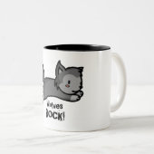 Wölfe FELSEN! Tasse (VorderseiteRechts)