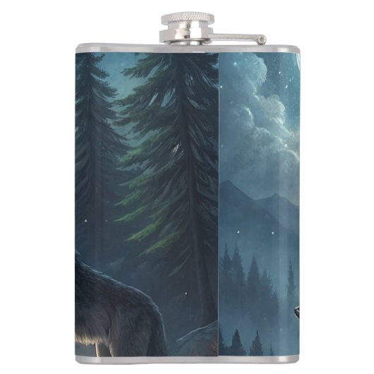 Wölfe Flachmann (Rückseite)