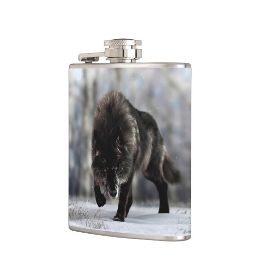 Wölfe Flachmann (Links)