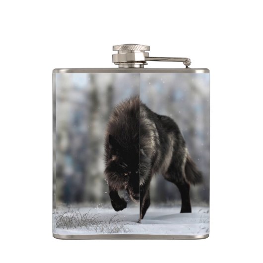 Wölfe Flachmann (Rückseite)