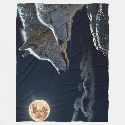 Wölfe Fleecedecke (Vorderseite)
