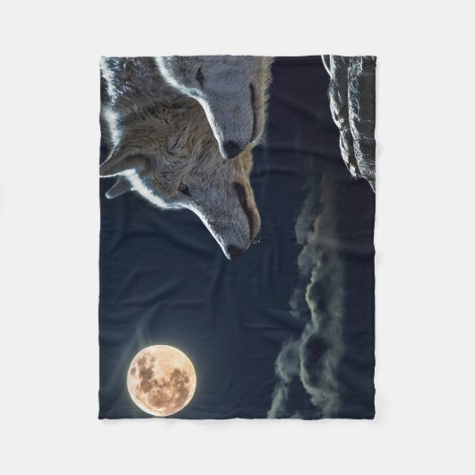 Wölfe Fleecedecke (Vorderseite)