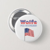 Wolfe für Kongress-patriotische amerikanische Button (Vorne & Hinten)