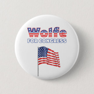 Wolfe für Kongress-patriotische amerikanische Button
