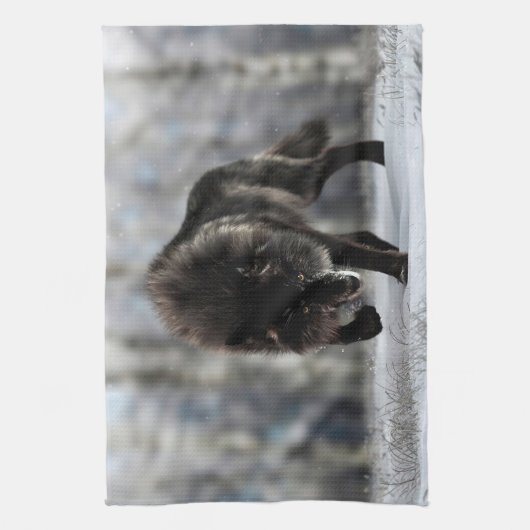 Wölfe Geschirrtuch (Vertikal)