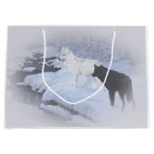 Wölfe Große Geschenktüte (Vorderseite)