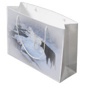 Wölfe Große Geschenktüte (Rückseite Schrägansicht)