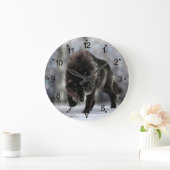 Wölfe Große Wanduhr (Zuhause)