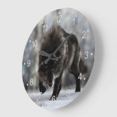 Wölfe Große Wanduhr (Winkel)