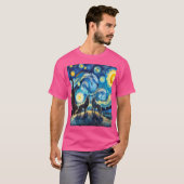 Wölfe heulen am Sternenmond T-Shirt (Vorne ganz)