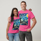 Wölfe heulen am Sternenmond T-Shirt (Unisex)