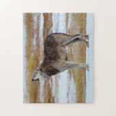 Wölfe heulen. puzzle (Vertikal)