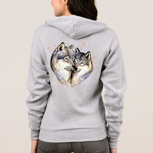 Wölfe Hoodie (Rückseite)