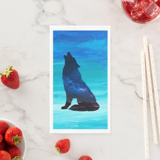 Wölfe, Hündhund in doppelter Exposition Serviette (Beispiel)