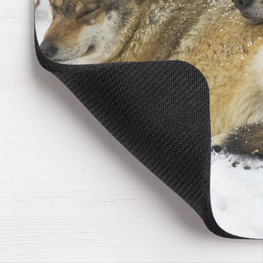 Wölfe im Bawarian Wood Mousepad (Ecke)