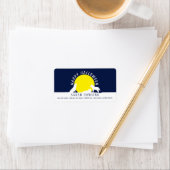 Wölfe im Mondlicht, glückliches Halloween Adressaufkleber (Insitu)