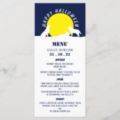 Wölfe im Mondlicht, glückliches Halloween Menükarte (Vorderseite)