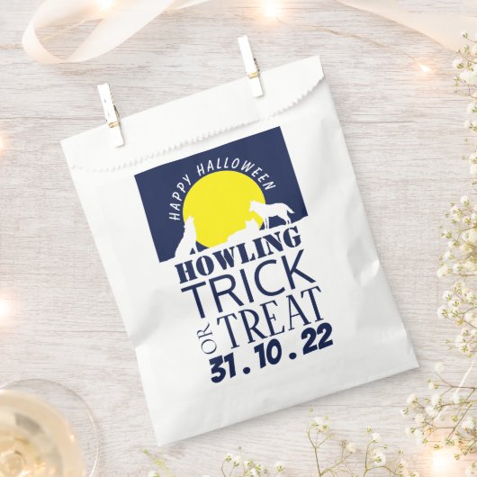 Wölfe im Mondlicht, Halloween-Party Leckerei Gefal Geschenktütchen (Ausgeschnitten)