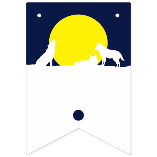 Wölfe im Mondlicht, Jedermann Howl! Jagd Wimpelkette (Erste Fahne)