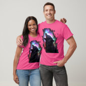 Wölfe im Mondwolf Wildtier T-Shirt (Unisex)