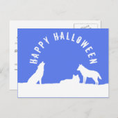 Wölfe im Schnee, Einladung von Halloween-Party (Vorne/Hinten)