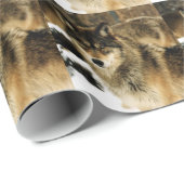 Wölfe im Schnee Geschenkpapier (Rolleneckpunkt)