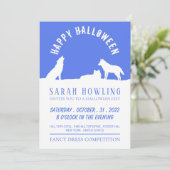 Wölfe im Schnee, Halloween-Party Einladung (Stehend Vorderseite)