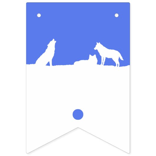 Wölfe im Schnee, Jedermann Howl! Jagd Wimpelkette (Erste Fahne)