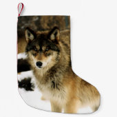 Wölfe im Schnee Kleiner Weihnachtsstrumpf (Vorderseite)
