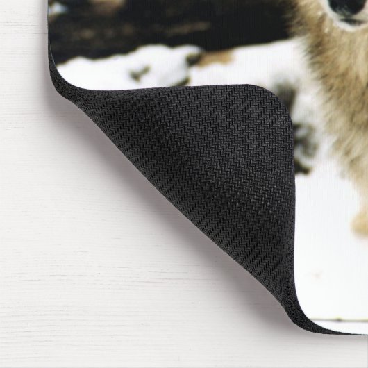Wölfe im Schnee Mousepad (Ecke)