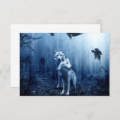 Wölfe im Wald bei Morgendämmerung Dankeskarte (Vorne/Hinten)