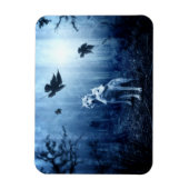 Wölfe im Wald bei Morgendämmerung Magnet (Vertikal)