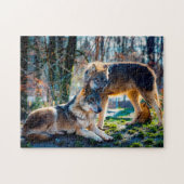 Wölfe im Wald, Jigsaw Puzzle (Horizontal)