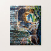Wölfe im Wald, Jigsaw Puzzle (Vertikal)