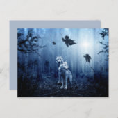 Wölfe im Wald Postkarte (Vorne/Hinten)