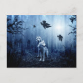 Wölfe im Wald Postkarte (Vorderseite)