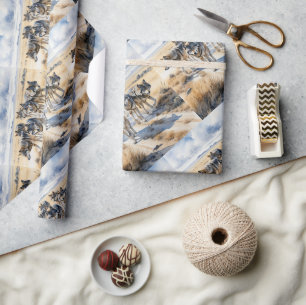 Wölfe im Wasserfarbenstil Tierart Art Geschenkpapier