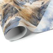 Wölfe im Wasserfarbenstil Tierart Art Geschenkpapier (Rolleneckpunkt)