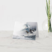 Wölfe im Winter Grußkarten-Leere Karte (Vorderseite)