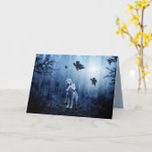Wölfe in der Holzgrußkarte Karte (Gelbe Blume)