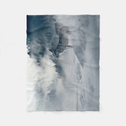 Wölfe in der schneebedeckten Winterlandschaft Fleecedecke (Vorderseite)