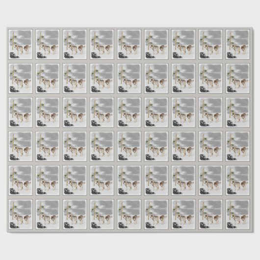 Wölfe in der Schneemalerei - Original Wildlife Art Geschenkpapier (Flach)