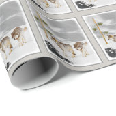 Wölfe in der Schneemalerei - Original Wildlife Art Geschenkpapier (Rolleneckpunkt)