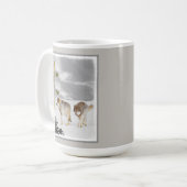 Wölfe in der Schneemalerei - Original Wildlife Art Kaffeetasse (Vorderseite Links)
