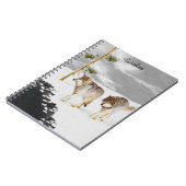 Wölfe in der Schneemalerei - Original Wildlife Art Notizblock (Linke Seite)