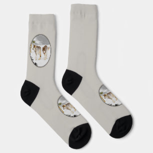 Wölfe in der Schneemalerei - Original Wildlife Art Socken