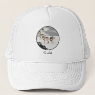 Wölfe in der Schneemalerei - Original Wildlife Art Truckerkappe